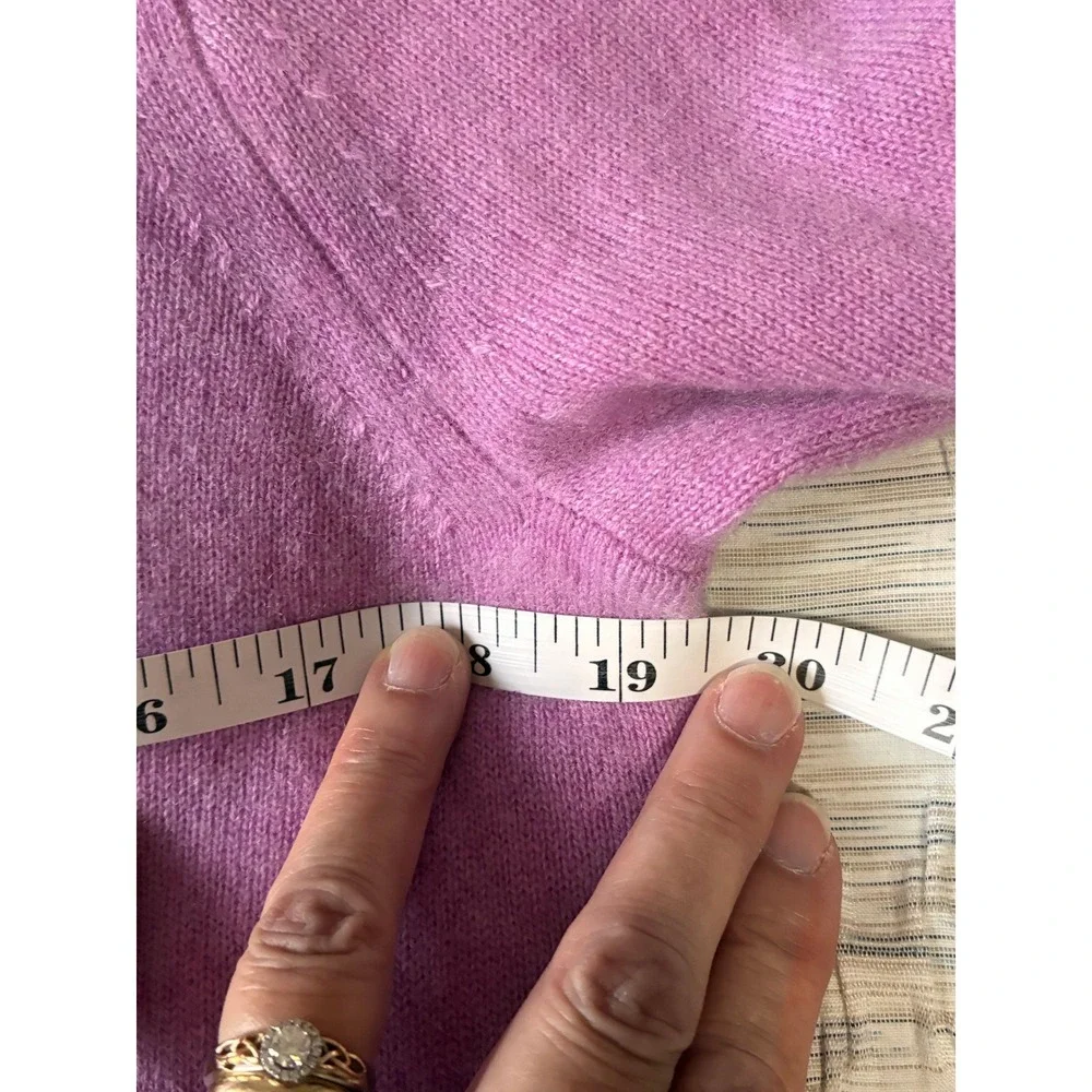 J.Crew Womens 100% Cashmere Crewneck Sweater Purple BA400 FA23 Size Medium